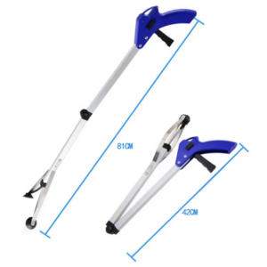 Folding Household Gare Leaves Pick Cleaning Up Clip Garden Toolbage Picker Alloy Trash Grabber Wast